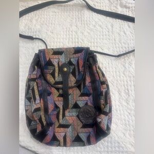 Vintage Earthbag Colorful Geometric Women's Hobo Bag